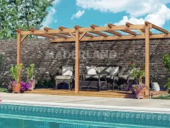 MADERLAND - Pergola en bois adossée - modèle palma - 500 x 300 cm