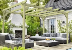 MADERLAND - Pergola en bois autoportante - modèle cambados - 600 x 300 cm