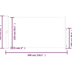 MAISON EXCLUSIVE - Auvent latéral rétractable de patio 160x300 cm gris