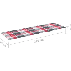 MAISON EXCLUSIVE - Chaise longue double avec coussins bois de pin imprégné
