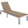 MAISON EXCLUSIVE - Chaise longue avec coussin bois d'acacia et acier galvanisé