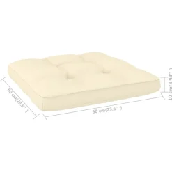 MAISON EXCLUSIVE - Chaise de jardin avec coussins crème bois de pin imprégné