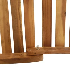 MAISON EXCLUSIVE - Chaise longue avec coussin bois d'acacia solide crème