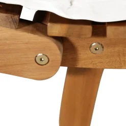 MAISON EXCLUSIVE - Chaise longue avec coussin bois d'acacia solide crème