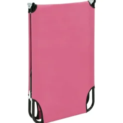 MAISON EXCLUSIVE - Chaise longue pliable acier rose