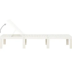 MAISON EXCLUSIVE - Chaise longue plastique blanc