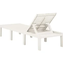 MAISON EXCLUSIVE - Chaise longue plastique blanc