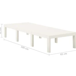 MAISON EXCLUSIVE - Chaise longue plastique blanc