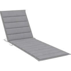 MAISON EXCLUSIVE - Chaise longue de jardin avec coussin gris bois d'acacia solide