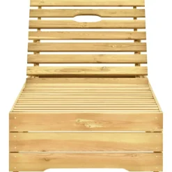 MAISON EXCLUSIVE - Chaise longue bois de pin imprégné de vert