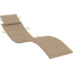 MAISON EXCLUSIVE - Chaise longue avec coussin gris bois d'acacia solide