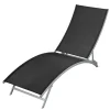 MAISON EXCLUSIVE - Chaise longue acier et textilène noir