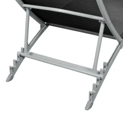 MAISON EXCLUSIVE - Chaise longue acier et textilène noir