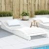 MAISON EXCLUSIVE - Chaise longue blanc 205x70x31,5 cm bois massif de pin