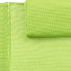 MAISON EXCLUSIVE - Chaise longue avec oreiller acier et textilène vert