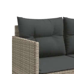 MAISON EXCLUSIVE - Chaise longue avec coussins gris clair résine tressée