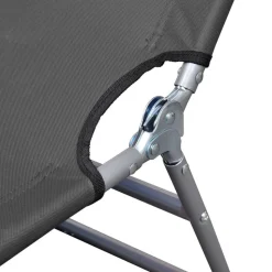 MAISON EXCLUSIVE - Chaise longue pliable et coussin de tête dossier réglable gris
