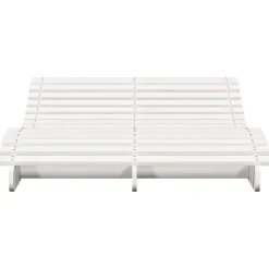 MAISON EXCLUSIVE - Chaise longue blanc 205x110x31,5 cm bois massif de pin