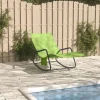 MAISON EXCLUSIVE - Chaise longue acier et textilène vert
