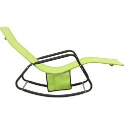 MAISON EXCLUSIVE - Chaise longue acier et textilène vert