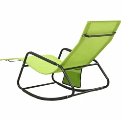 MAISON EXCLUSIVE - Chaise longue acier et textilène vert