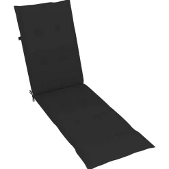 MAISON EXCLUSIVE - Chaise longue d'extérieur repose-pied et coussin acacia solide