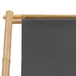 MAISON EXCLUSIVE - Chaise de terrasse bambou et toile gris foncé