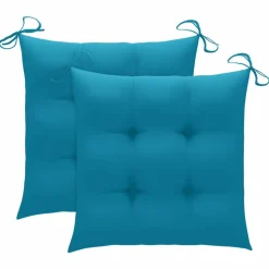 MAISON EXCLUSIVE - Chaise à bascule avec coussin bleu clair bois de teck solide