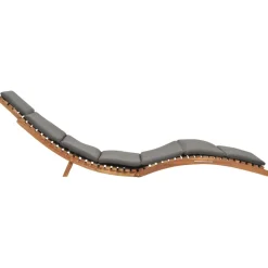 MAISON EXCLUSIVE - Chaise longue pliable avec coussin gris foncé bois de teck