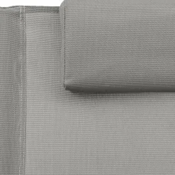 MAISON EXCLUSIVE - Chaise longue avec oreiller acier et textilène gris