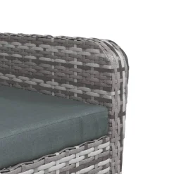 MAISON EXCLUSIVE - Chaise de jardin avec tabouret gris résine tressée