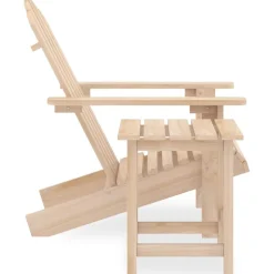 MAISON EXCLUSIVE - Chaise de jardin adirondack avec table bois de sapin massif