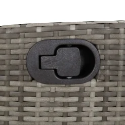 MAISON EXCLUSIVE - Chaise inclinable de jardin et repose-pied gris résine tressée
