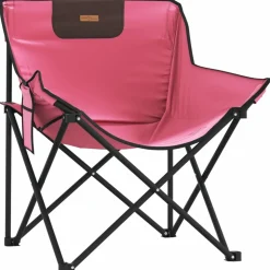 MAISON EXCLUSIVE - Chaise de camping avec poche pliable lot de 2 rose
