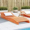 MAISON EXCLUSIVE - Chaise longue cire marron 205x70x31,5 cm bois massif de pin