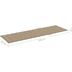 MAISON EXCLUSIVE - Chaise longue avec coussin beige bois de pin imprégné