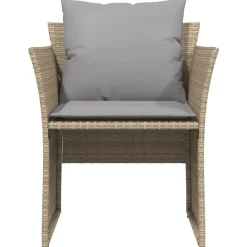 MAISON EXCLUSIVE - Chaise de jardin avec tabouret beige résine tressée