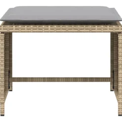 MAISON EXCLUSIVE - Chaise de jardin avec tabouret beige résine tressée