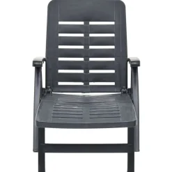 MAISON EXCLUSIVE - Chaise longue pliable plastique anthracite