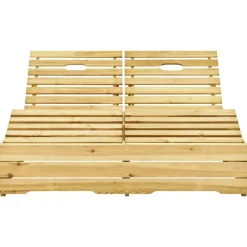 MAISON EXCLUSIVE - Chaise longue double et coussins vert bois de pin imprégné