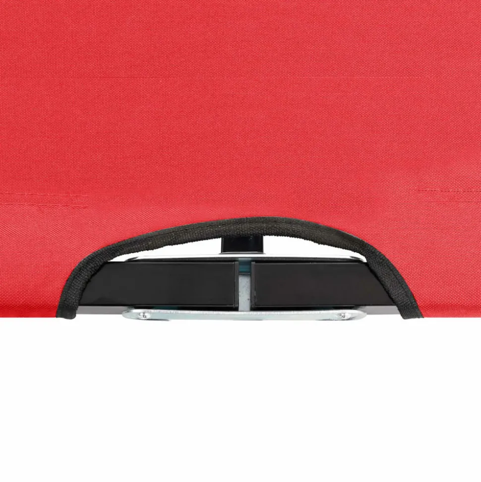MAISON EXCLUSIVE - Chaise longue pliable 2 places rouge acier