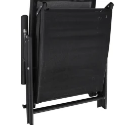 MAISON EXCLUSIVE - Chaise longue pliable aluminium noir