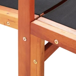 MAISON EXCLUSIVE - Chaise de jardin et repose-pied eucalyptus solide et textilène