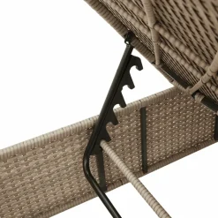 MAISON EXCLUSIVE - Chaise longue avec coussin beige résine tressée
