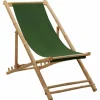 MAISON EXCLUSIVE - Chaise de terrasse bambou et toile vert
