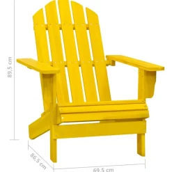 MAISON EXCLUSIVE - Chaise de jardin adirondack bois de sapin massif jaune