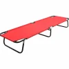MAISON EXCLUSIVE - Chaise longue pliable rouge acier