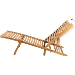 MAISON EXCLUSIVE - Chaise longue bois de teck solide