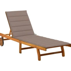 MAISON EXCLUSIVE - Chaise longue de jardin avec coussin bois d'acacia solide
