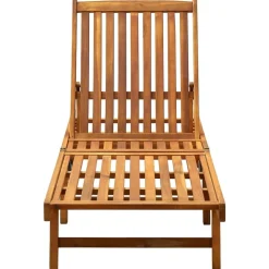 MAISON EXCLUSIVE - Chaise longue de jardin avec coussin bois d'acacia solide